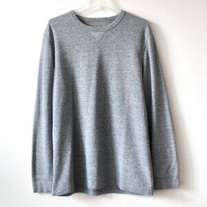 Sonoma Grey Waffle Knit Long-Sleeve T-Shirt Extra Large